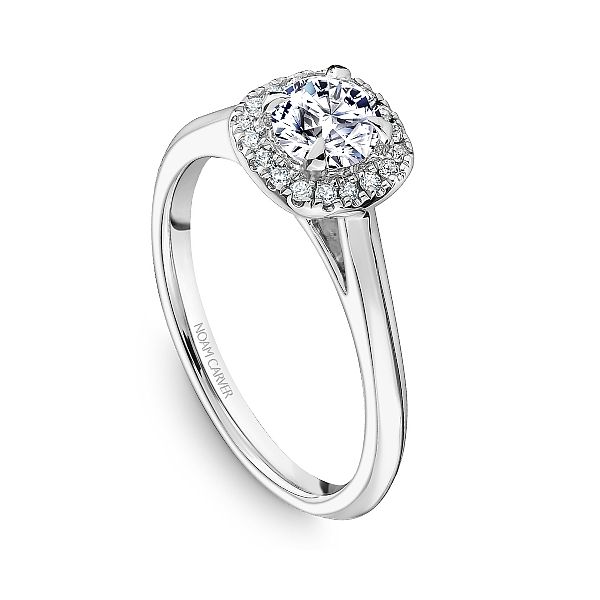 14kt White Gold 0.33ct Halo Diamond Engagement Ring Image 2 Taylors Jewellers Alliston, ON