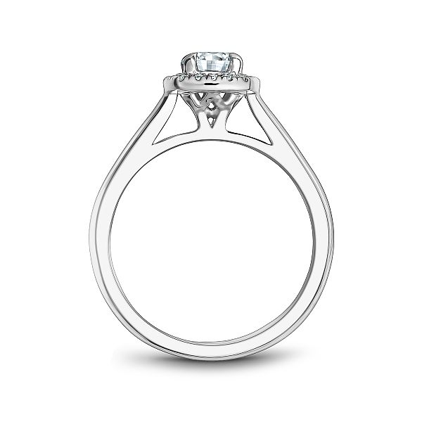 14kt White Gold 0.33ct Halo Diamond Engagement Ring Image 3 Taylors Jewellers Alliston, ON