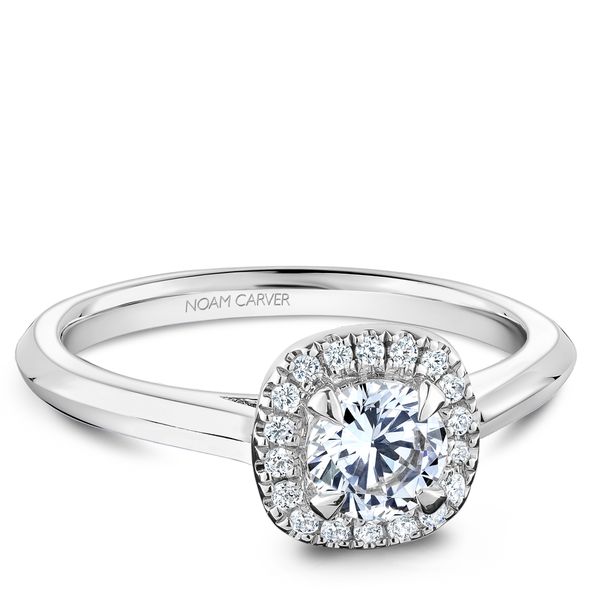 14kt White Gold 0.33ct Halo Diamond Engagement Ring Taylors Jewellers Alliston, ON