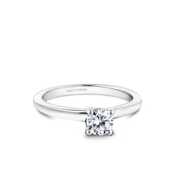 14K White Gold Solitaire Engagement Ring - 0.33ct Round Diamond Taylors Jewellers Alliston, ON