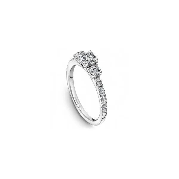 14k 3 Stone Engagement Ring - 0.33ct Center Diamond, 0.43ctw Accents Image 3 Taylors Jewellers Alliston, ON
