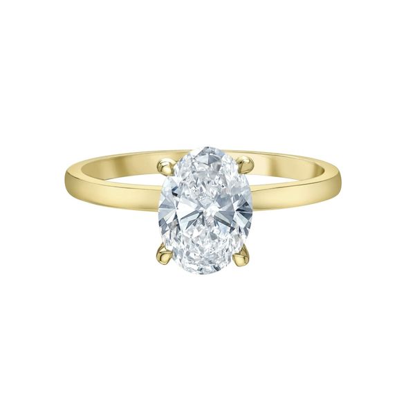 Lab Grown Diamond Hidden Halo Engagement Ring in 14K Yellow Gold Image 2 Taylors Jewellers Alliston, ON