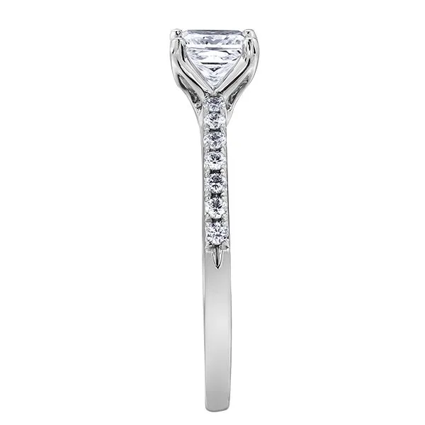 0.51CT Maple Leaf Diamond Engagment Ring in 18K white gold with palladium Image 3 Taylors Jewellers Alliston, ON