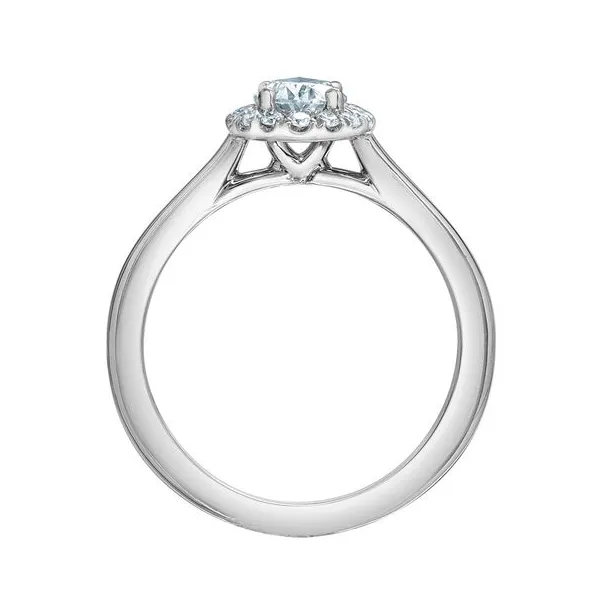 0.95CT Oval Cut Lab Grown Diamond Halo Engagement Ring in 14K White Gold | Taylor's Jewellers Image 3 Taylors Jewellers Alliston, ON