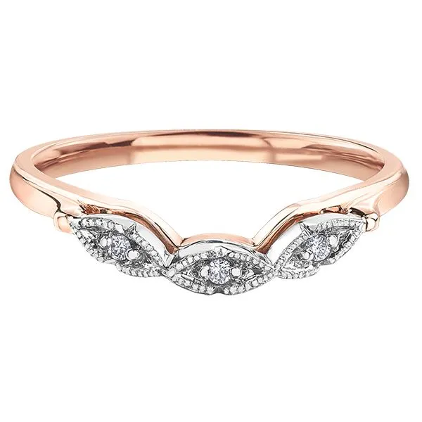 Antique Style Diamond Engagement Ring Set in White & Rose 10K Gold Image 3 Taylors Jewellers Alliston, ON