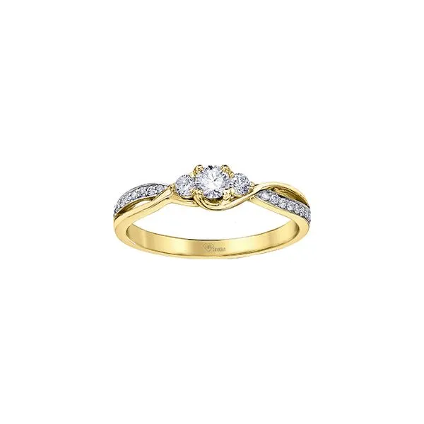 10KY Gold Diamond Engagement Ring | 0.16CT Centre Image 2 Taylors Jewellers Alliston, ON