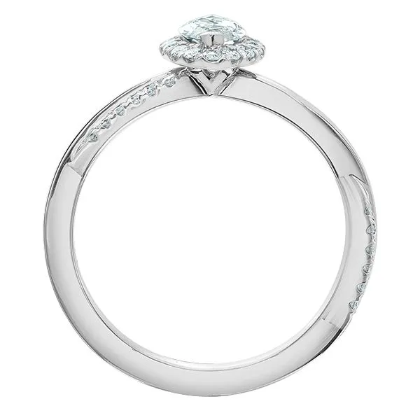 0.63CT Marquise LGD Halo Engagement Ring In 14K White Gold Image 3 Taylors Jewellers Alliston, ON