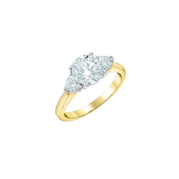 14kt Yellow & White Gold 2.47cttw Round & Trilliant Lab Grown Diamond Engagement Ring Image 2 Taylors Jewellers Alliston, ON