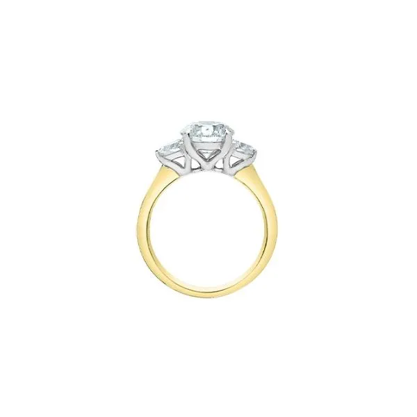 14kt Yellow & White Gold 2.47cttw Round & Trilliant Lab Grown Diamond Engagement Ring Image 3 Taylors Jewellers Alliston, ON