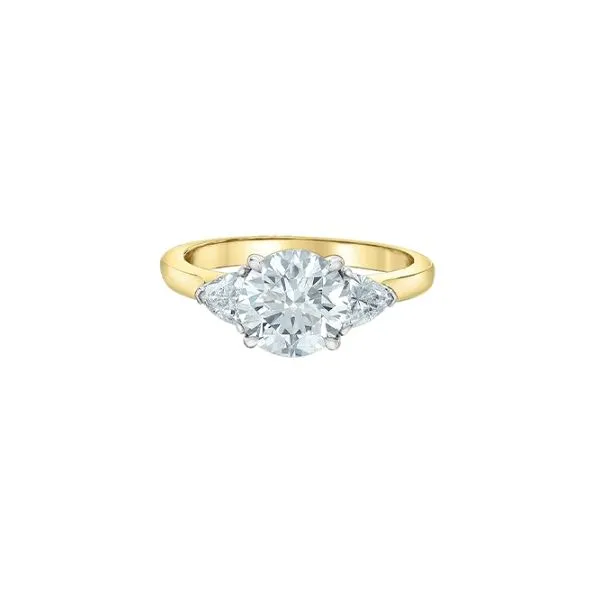 14kt Yellow & White Gold 2.47cttw Round & Trilliant Lab Grown Diamond Engagement Ring Taylors Jewellers Alliston, ON