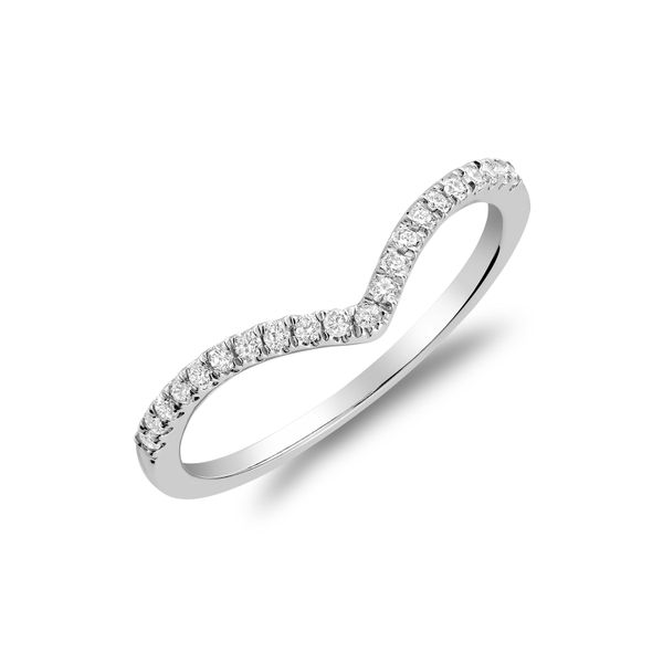 CHEVRON  DIAMOND WEDDING BAND   21 DIA=0.15 TDW 14 KT WHITE GOLD Taylors Jewellers Alliston, ON