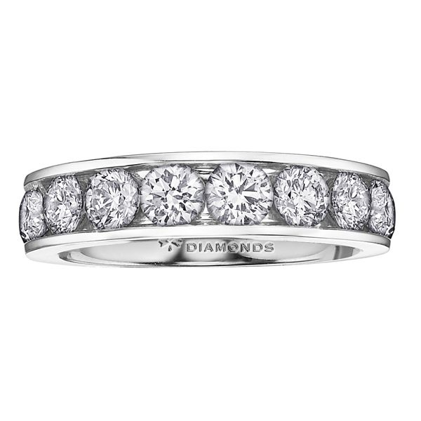 0.25CT T.W DIAMOND CHANNEL BAND IN 14KT WHITE Taylors Jewellers Alliston, ON