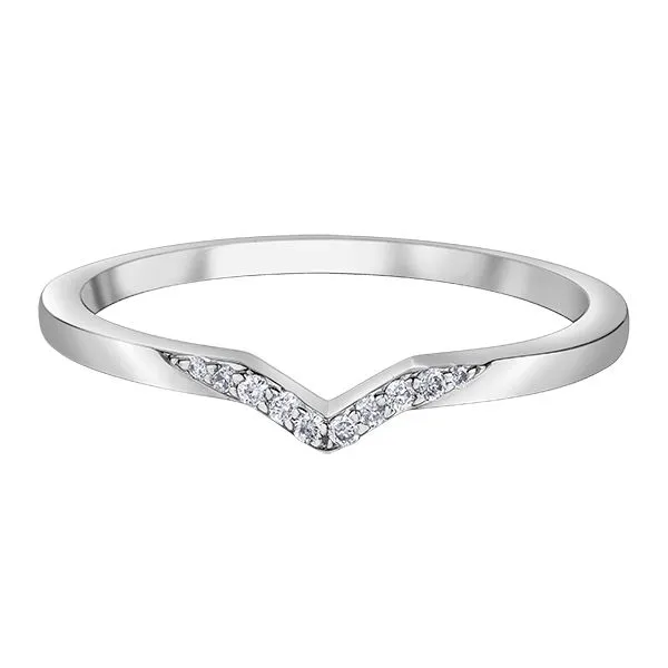 V-Shaped Diamond Band - 0.05 CTW in 10K White Gold Taylors Jewellers Alliston, ON