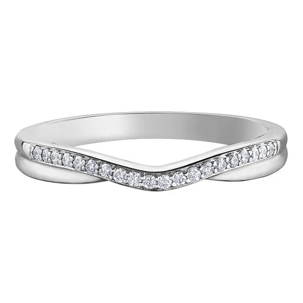 10kt White Gold 0.10cttw Diamond Contour Band Taylors Jewellers Alliston, ON