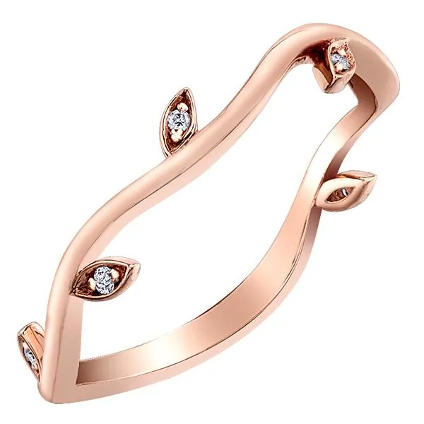 10kt Rose Gold Leaf 0.024cttw Diamond Band Taylors Jewellers Alliston, ON
