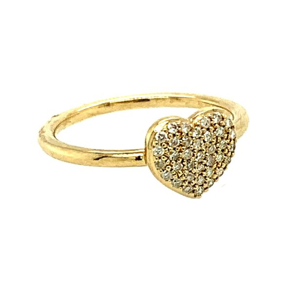 0.18CTW Diamond Pavé Heart Ring in 10KT Yellow Gold Image 3 Taylors Jewellers Alliston, ON