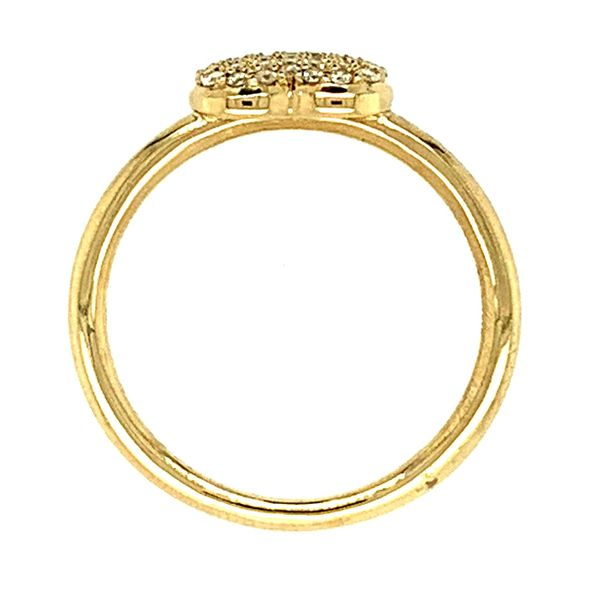 0.18CTW Diamond Pavé Heart Ring in 10KT Yellow Gold Image 4 Taylors Jewellers Alliston, ON