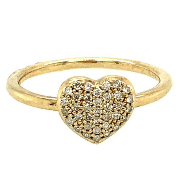 0.18CTW Diamond Pavé Heart Ring in 10KT Yellow Gold Taylors Jewellers Alliston, ON