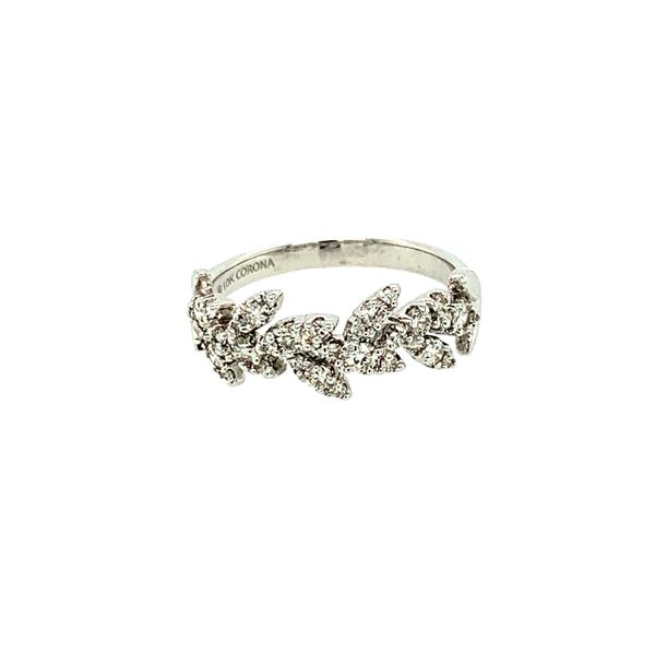 0.50CTW Diamond Pavé Leaves Ring in 10KT White Gold size 6.5 Taylors Jewellers Alliston, ON