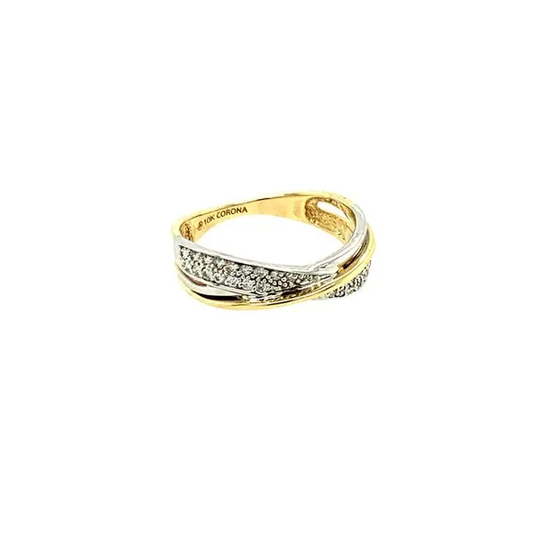 0.19CT T.W DIAMOND 10KT YELLOW & WHITE GOLD RING SIZE 6.5 Image 2 Taylors Jewellers Alliston, ON