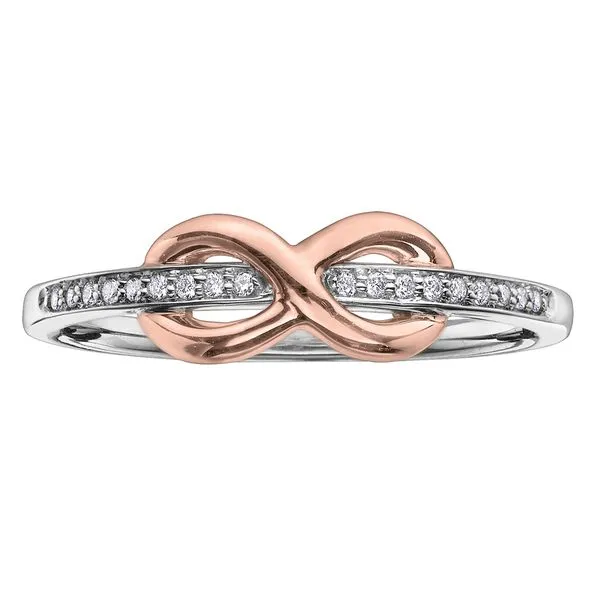 10KT Rose & White Gold Infinity Diamond Ring Taylors Jewellers Alliston, ON