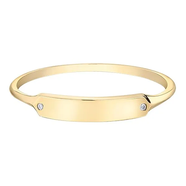 Thin Signet Diamond Band Taylors Jewellers Alliston, ON
