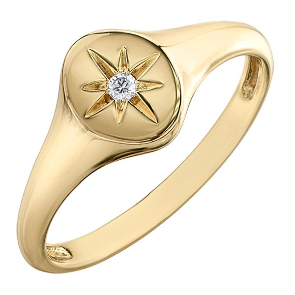 MAPLE LEAF DIAMONDS 10KT YELLOW GOLD STAR RING Taylors Jewellers Alliston, ON