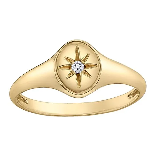 Gold diamond star ring best sale