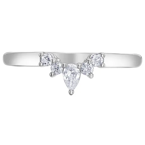 10kt White Gold 0.15cttw Diamond Curved Band Taylors Jewellers Alliston, ON