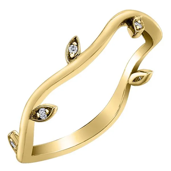 10K Yellow Gold Vine & Leaves Style Diamond Band Taylors Jewellers Alliston, ON