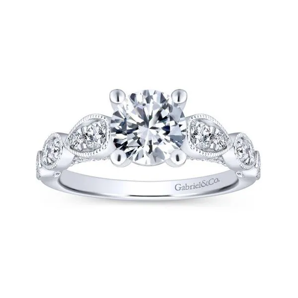 14KT WG SEMIMOUNT 1.00CT CZ SZ 6.5 (CENTER NOT LIVE ) SIZING NOT INCLUDED , FINAL SALE Taylors Jewellers Alliston, ON