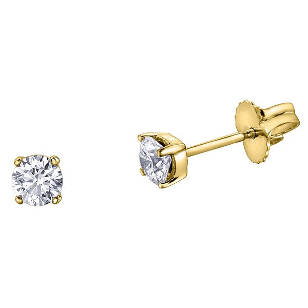 0.30CTW Diamond 14KT Yellow Gold Stud Earrings - Perfect for Any Occasion Image 2 Taylors Jewellers Alliston, ON