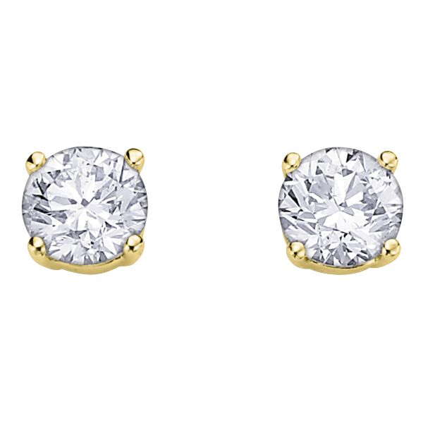 0.30CTW Diamond 14KT Yellow Gold Stud Earrings - Perfect for Any Occasion Taylors Jewellers Alliston, ON