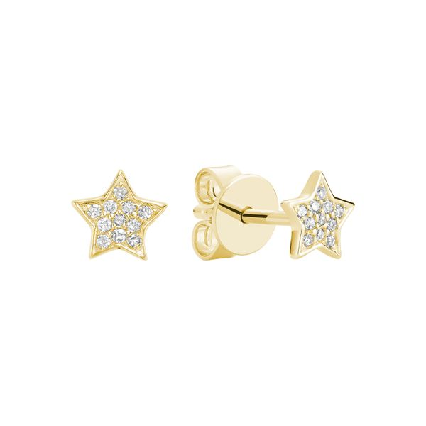 0.05CTW Diamond Star Stud Earrings in 10K Yellow Gold | Elegant & Dazzling Taylors Jewellers Alliston, ON