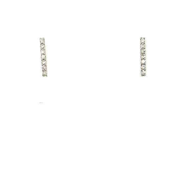 0.11CTW Diamond Vertical Bar Stud Earrings in 10K White Gold - Stunning Jewelry Taylors Jewellers Alliston, ON