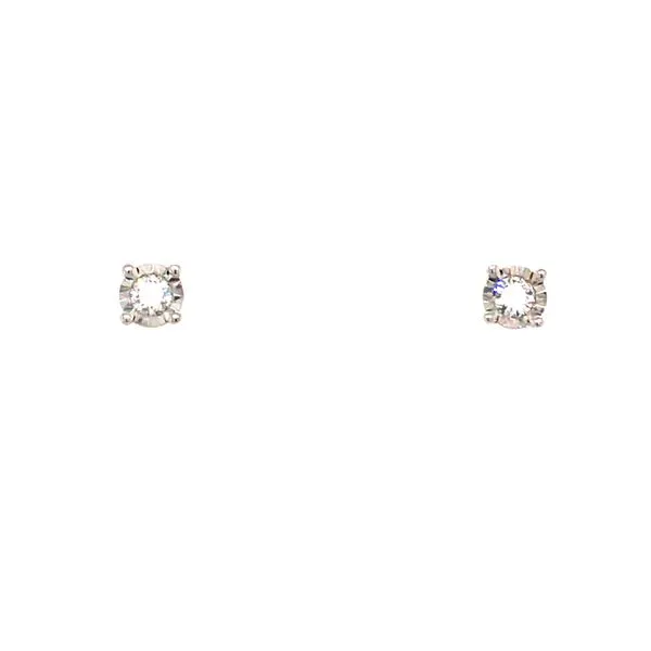 0.20CT T.W DIAMOND ILLUSION 10KT WHITE GOLD STUD EARRINGS Taylors Jewellers Alliston, ON