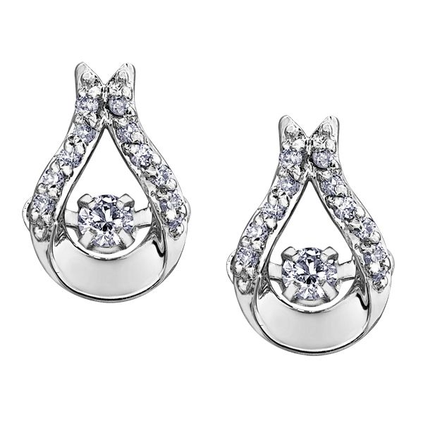 10KT White Gold Diamond Stud Earrings Taylors Jewellers Alliston, ON
