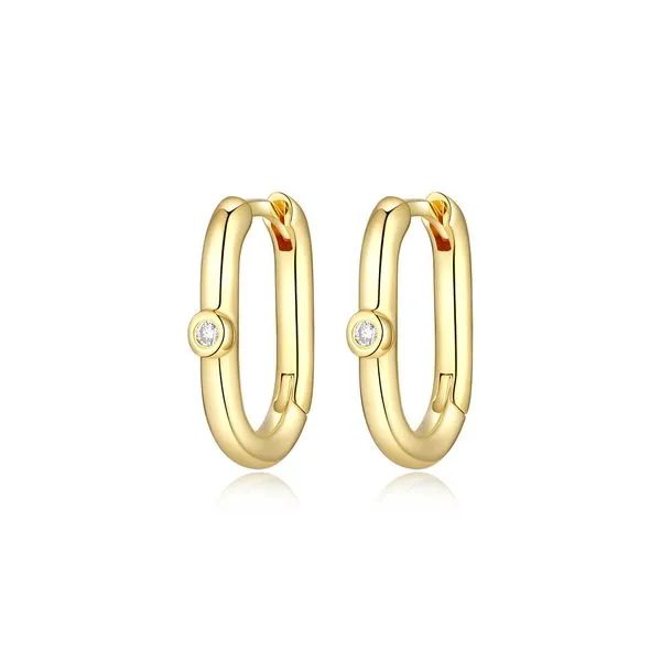 Monte Luna Carabiner Lab Grown Diamond Earrings - In 925 Silver With Gold Plating Taylors Jewellers Alliston, ON