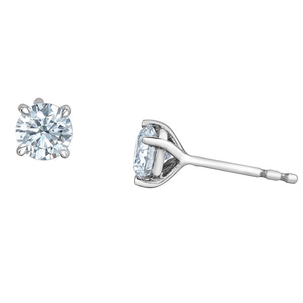 1.00 TDW Lab Grown Diamond Earring Studs in 14KT White Gold Taylors Jewellers Alliston, ON