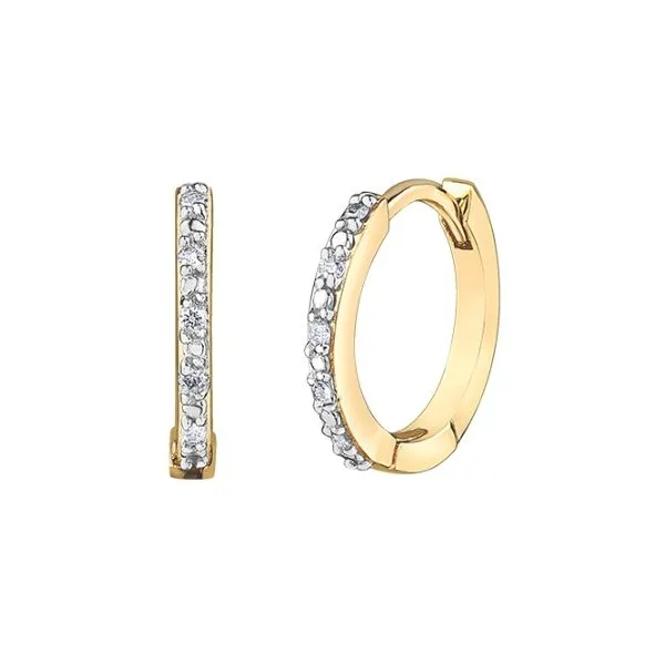 10kt Yellow Gold Diamond Huggies Taylors Jewellers Alliston, ON