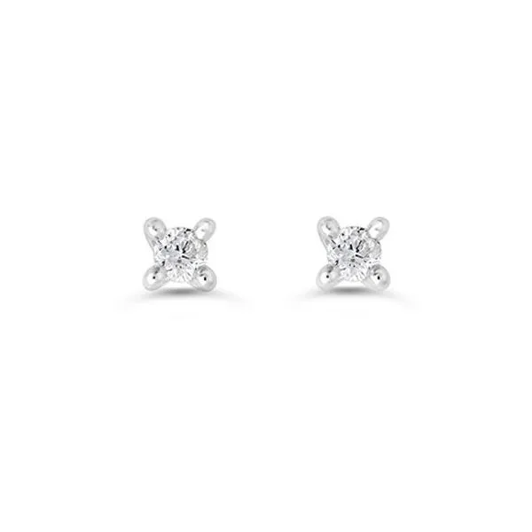 14kt White Gold 0.18cttw Round Brilliant Diamond 4 Claw Screwback Studs Taylors Jewellers Alliston, ON
