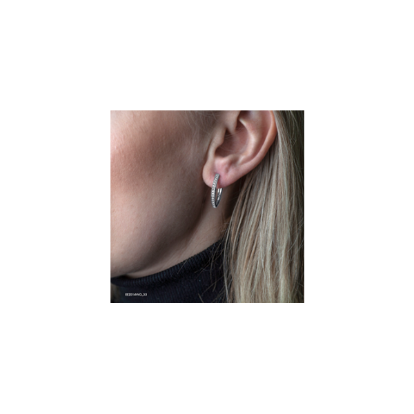 10Kt White Gold Diamond Hoops 0.33Tdw Image 2 Taylors Jewellers Alliston, ON