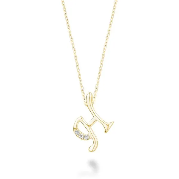 DIAMOND INITIAL PENDANT   LETTER 