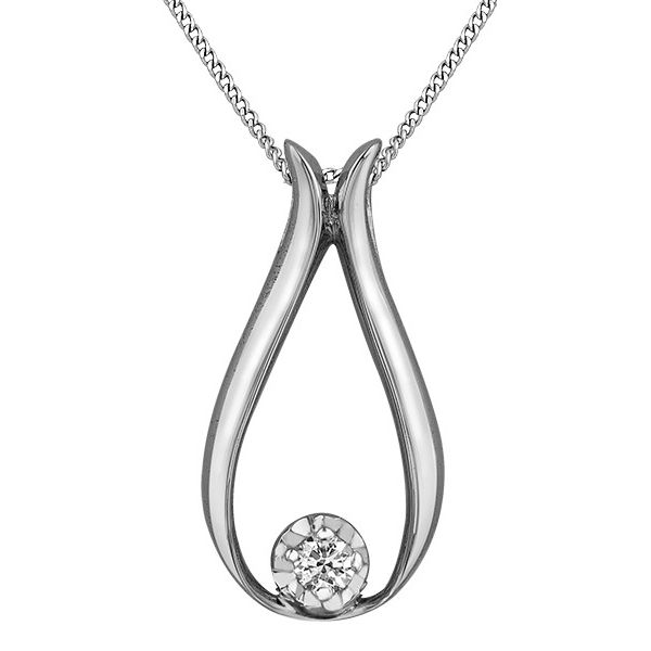 10K White Gold Diamond Pendant Taylors Jewellers Alliston, ON