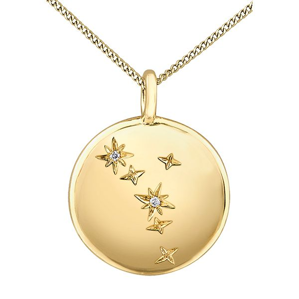 Zodiac Sign Cancer 10K Yellow Gold Pendant Taylors Jewellers Alliston, ON