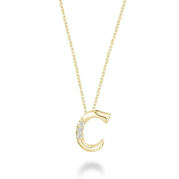 DIAMOND INITIAL PENDANT  LETTER