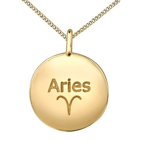 Zodiac Sign Aries 10K Yellow Gold  Pendant Image 2 Taylors Jewellers Alliston, ON