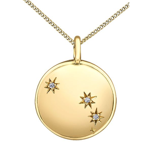 Zodiac Sign Aries 10K Yellow Gold  Pendant Taylors Jewellers Alliston, ON
