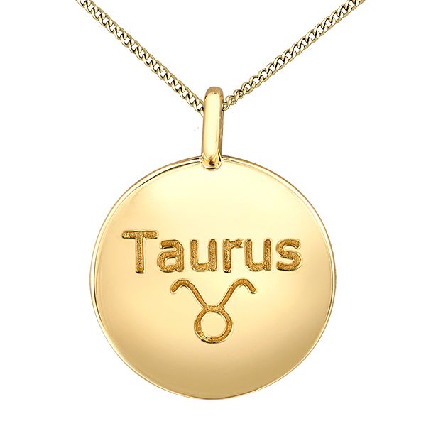 Zodiac Sign Taurus 10K Yellow Gold Pendant Image 2 Taylors Jewellers Alliston, ON
