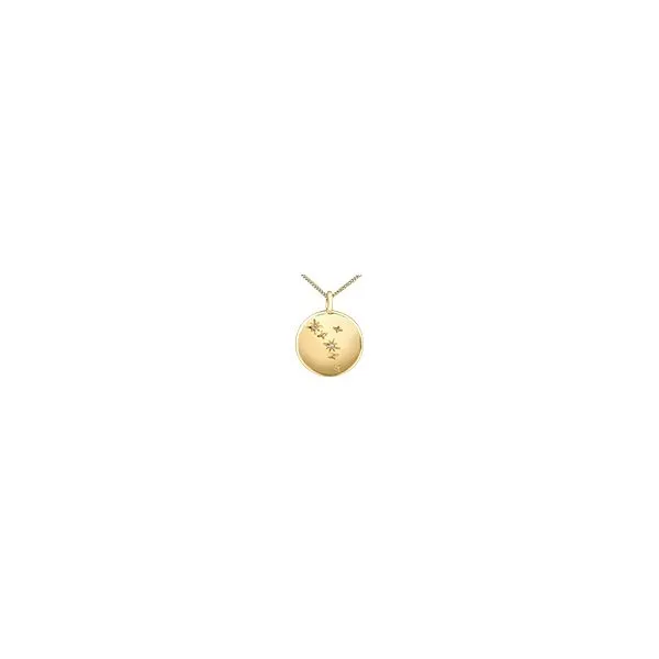 ZODIAC SIGN CANCER  2 DIA= 0.006CT 10KT YELLOW GOLD Taylors Jewellers Alliston, ON